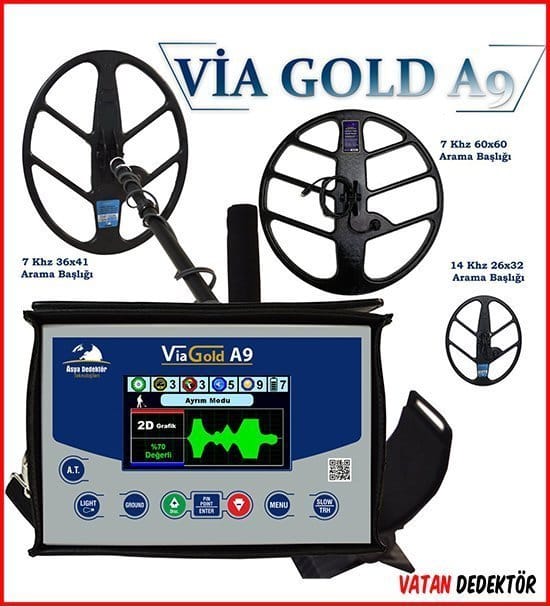 Via Gold A9 Dedektör | Altın ve Metal Arama Cihazı 1 Via-Gold-A9-Dedektör