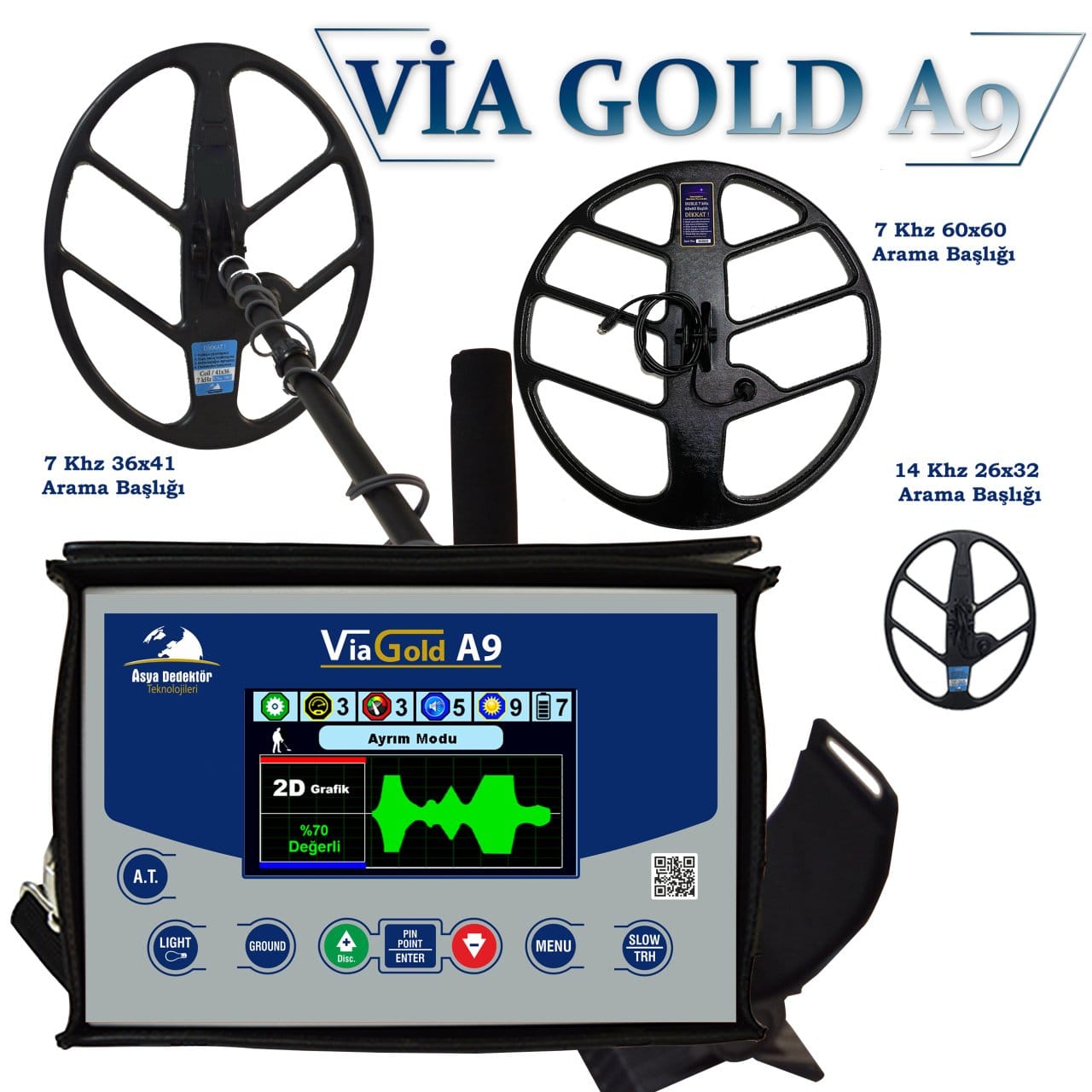 Via Gold A9 Dedektör | Altın ve Metal Arama Cihazı 4 Via Gold A9 Dedektör | Altın ve Metal Arama Cihazı - Görsel 4